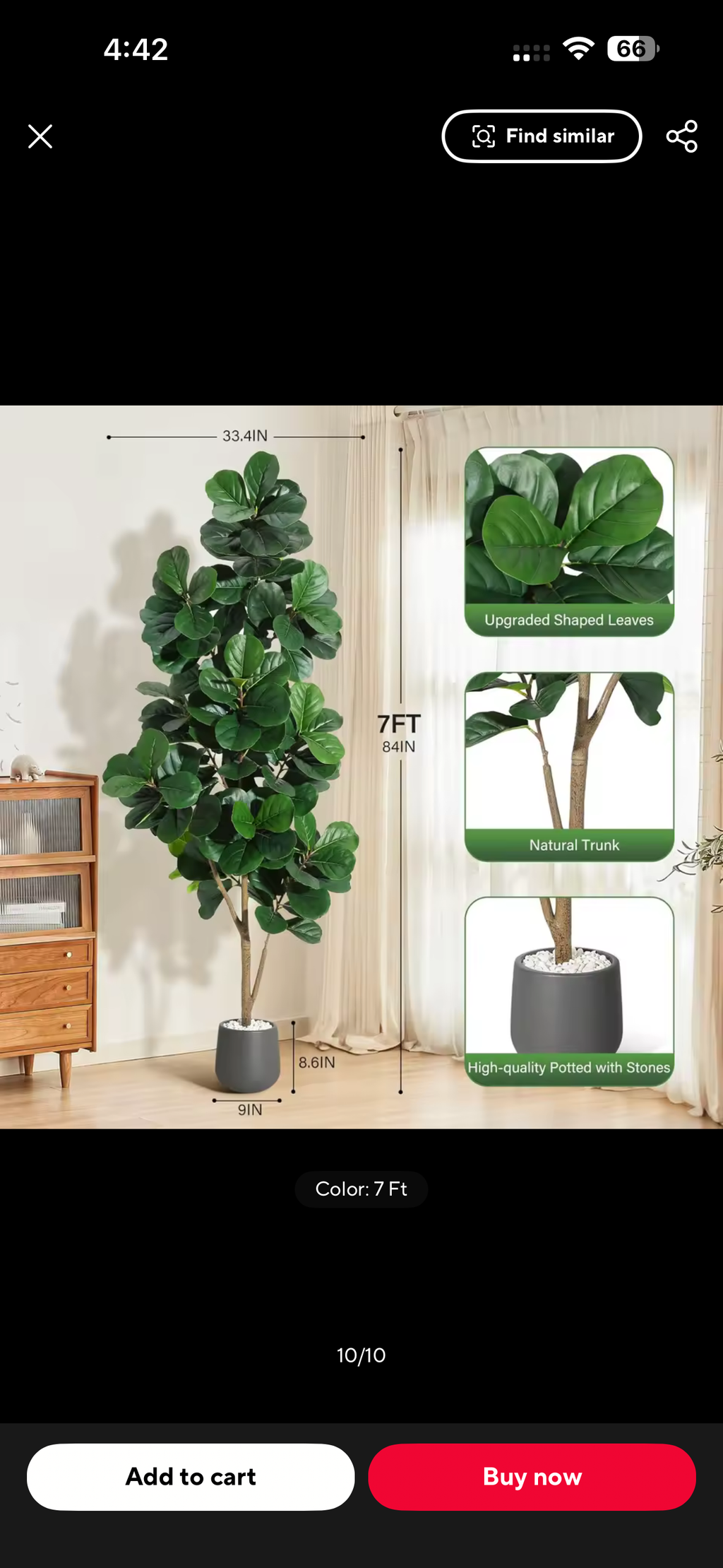 Luxury Fiddle Leaf Fig Tree – Elegant Home Decor 🌿